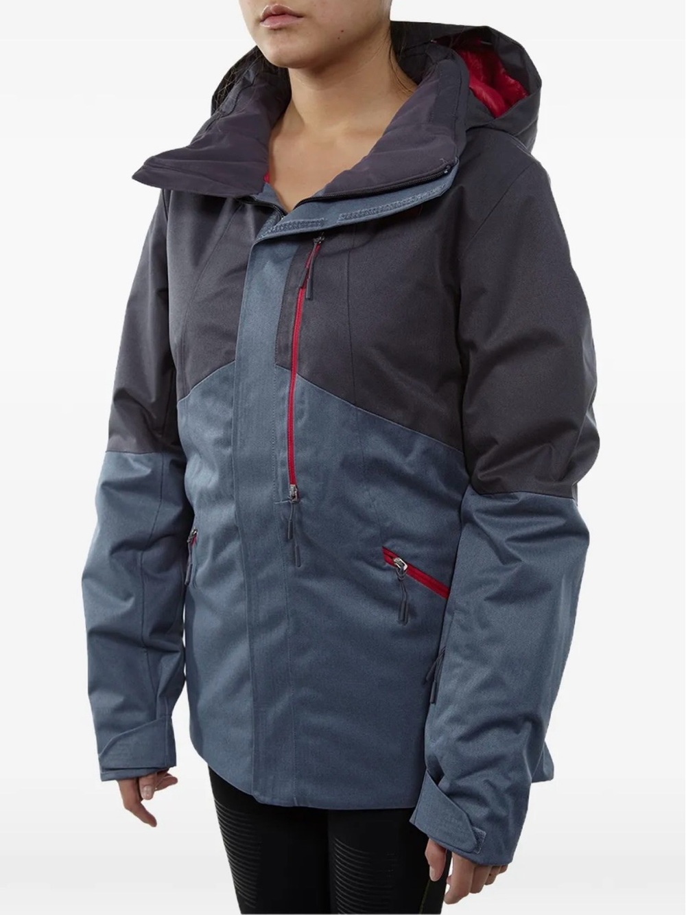 The North Face Women's Gray & Pink Two-Tone Ski Jacket